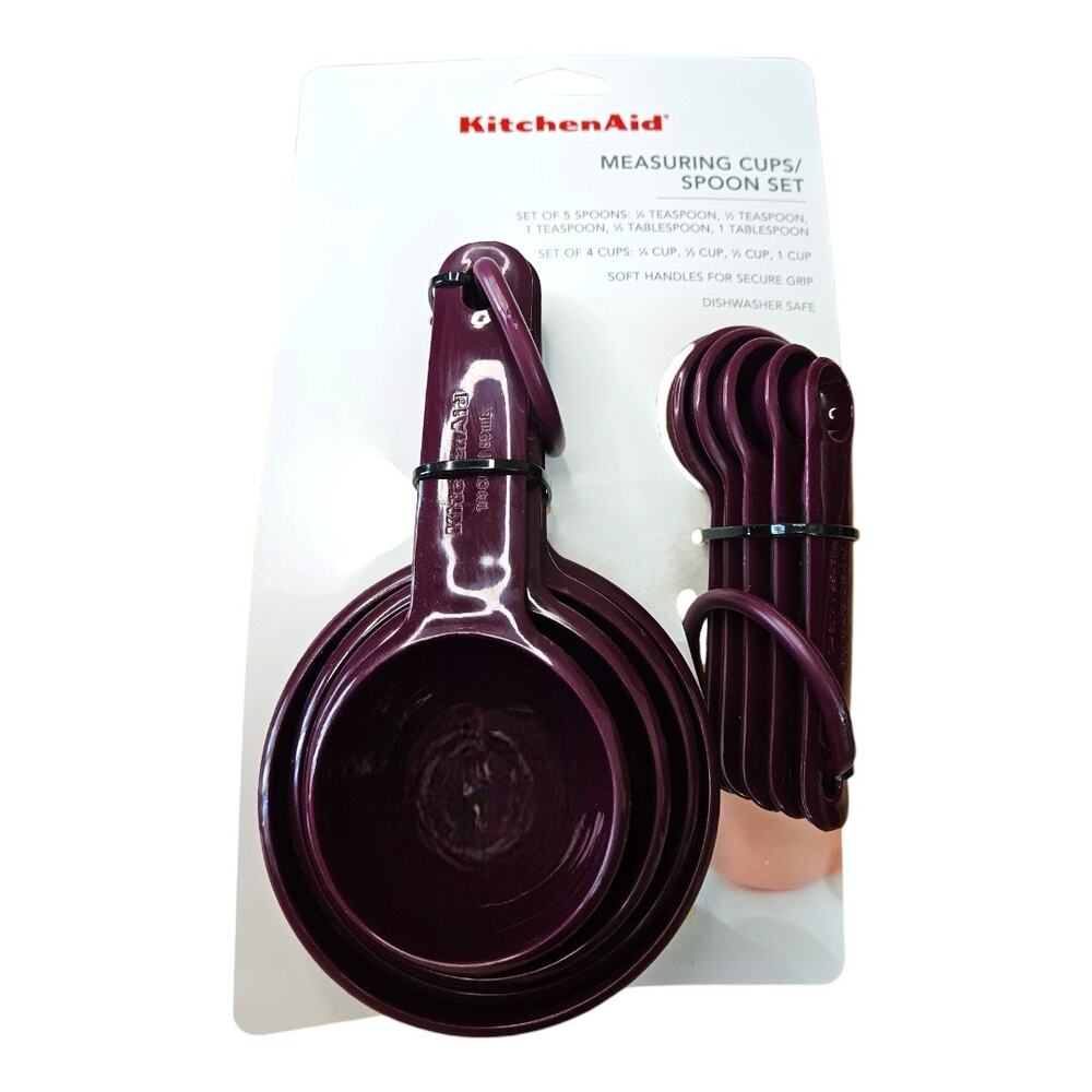 NEW KitchenAid Universal Measuring Cups & Spoons (9 Pieces) in Plum Purple